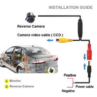 Kamera cofania EBILAEN z 8 diodami LED HD wodoodporna linia parkowania DC 12V CCD kamera wideo 3